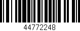 Código de barras (EAN, GTIN, SKU, ISBN): '44772248'