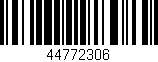 Código de barras (EAN, GTIN, SKU, ISBN): '44772306'