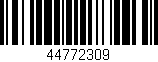 Código de barras (EAN, GTIN, SKU, ISBN): '44772309'