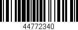 Código de barras (EAN, GTIN, SKU, ISBN): '44772340'
