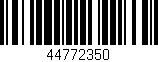 Código de barras (EAN, GTIN, SKU, ISBN): '44772350'
