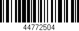 Código de barras (EAN, GTIN, SKU, ISBN): '44772504'