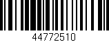 Código de barras (EAN, GTIN, SKU, ISBN): '44772510'