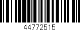 Código de barras (EAN, GTIN, SKU, ISBN): '44772515'