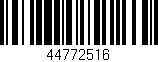 Código de barras (EAN, GTIN, SKU, ISBN): '44772516'