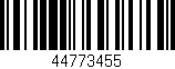 Código de barras (EAN, GTIN, SKU, ISBN): '44773455'