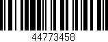 Código de barras (EAN, GTIN, SKU, ISBN): '44773458'
