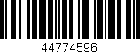 Código de barras (EAN, GTIN, SKU, ISBN): '44774596'