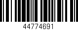 Código de barras (EAN, GTIN, SKU, ISBN): '44774691'