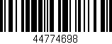 Código de barras (EAN, GTIN, SKU, ISBN): '44774698'