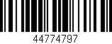 Código de barras (EAN, GTIN, SKU, ISBN): '44774797'