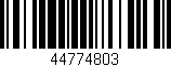 Código de barras (EAN, GTIN, SKU, ISBN): '44774803'