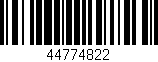Código de barras (EAN, GTIN, SKU, ISBN): '44774822'