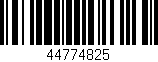 Código de barras (EAN, GTIN, SKU, ISBN): '44774825'