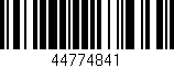 Código de barras (EAN, GTIN, SKU, ISBN): '44774841'