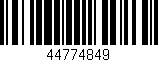 Código de barras (EAN, GTIN, SKU, ISBN): '44774849'