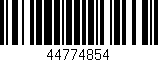 Código de barras (EAN, GTIN, SKU, ISBN): '44774854'