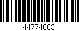 Código de barras (EAN, GTIN, SKU, ISBN): '44774883'