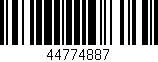 Código de barras (EAN, GTIN, SKU, ISBN): '44774887'