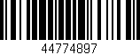 Código de barras (EAN, GTIN, SKU, ISBN): '44774897'