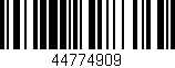 Código de barras (EAN, GTIN, SKU, ISBN): '44774909'