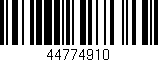 Código de barras (EAN, GTIN, SKU, ISBN): '44774910'