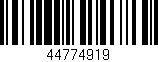 Código de barras (EAN, GTIN, SKU, ISBN): '44774919'