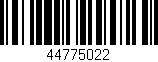 Código de barras (EAN, GTIN, SKU, ISBN): '44775022'
