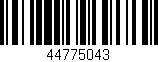 Código de barras (EAN, GTIN, SKU, ISBN): '44775043'