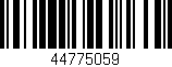 Código de barras (EAN, GTIN, SKU, ISBN): '44775059'