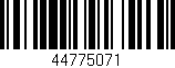 Código de barras (EAN, GTIN, SKU, ISBN): '44775071'