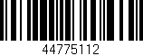 Código de barras (EAN, GTIN, SKU, ISBN): '44775112'