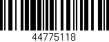 Código de barras (EAN, GTIN, SKU, ISBN): '44775118'