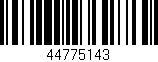 Código de barras (EAN, GTIN, SKU, ISBN): '44775143'