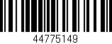 Código de barras (EAN, GTIN, SKU, ISBN): '44775149'