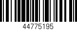 Código de barras (EAN, GTIN, SKU, ISBN): '44775195'