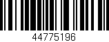 Código de barras (EAN, GTIN, SKU, ISBN): '44775196'