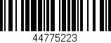 Código de barras (EAN, GTIN, SKU, ISBN): '44775223'