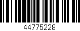 Código de barras (EAN, GTIN, SKU, ISBN): '44775228'