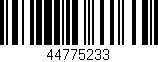Código de barras (EAN, GTIN, SKU, ISBN): '44775233'