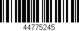 Código de barras (EAN, GTIN, SKU, ISBN): '44775245'