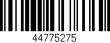 Código de barras (EAN, GTIN, SKU, ISBN): '44775275'