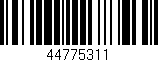 Código de barras (EAN, GTIN, SKU, ISBN): '44775311'