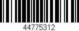 Código de barras (EAN, GTIN, SKU, ISBN): '44775312'