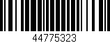 Código de barras (EAN, GTIN, SKU, ISBN): '44775323'