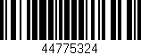 Código de barras (EAN, GTIN, SKU, ISBN): '44775324'