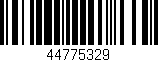 Código de barras (EAN, GTIN, SKU, ISBN): '44775329'