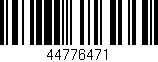 Código de barras (EAN, GTIN, SKU, ISBN): '44776471'
