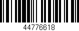 Código de barras (EAN, GTIN, SKU, ISBN): '44776618'