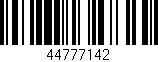 Código de barras (EAN, GTIN, SKU, ISBN): '44777142'